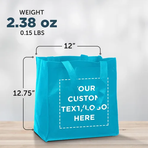 Vista 6 de DISCOUNT PROMOS Juego de 10/50/100 bolsas de tela reutilizables personalizadas, paquete a granel personalizado, plegable, lavable, bolsa de compra