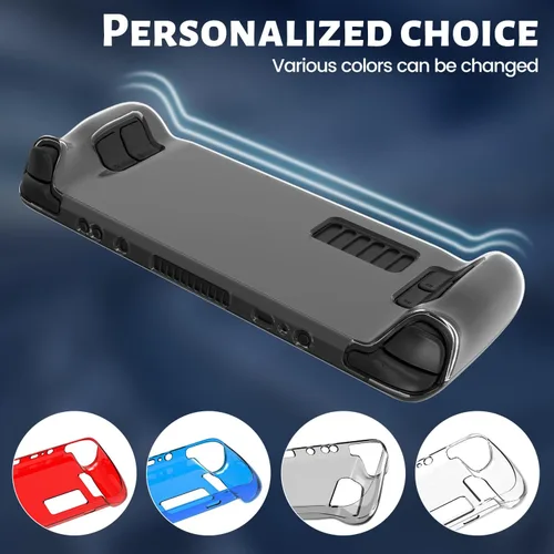 Vista 6 de Funda protectora para cubierta de vapor funda protectora de goma suave anticaídas y antideslizante negro transparente