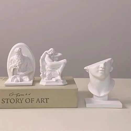 Vista 2 de Figuras de estatua griega, busto romano, escultura de mitología griega, estatuas de yeso, réplicas de esculturas, figuras, decoración moderna
