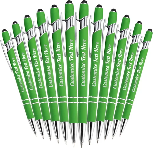 Vista 11 de Hasta 500 bolígrafos personalizados a granel con logotipo de mensaje de nombre comercial, bolígrafos grabados personalizados con lápiz óptico
