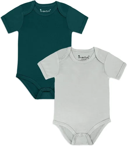 Vista 24 de Jimonda Body de rayón de bambú de manga corta para bebés, niños y niñas, trajes suaves para recién nacidos