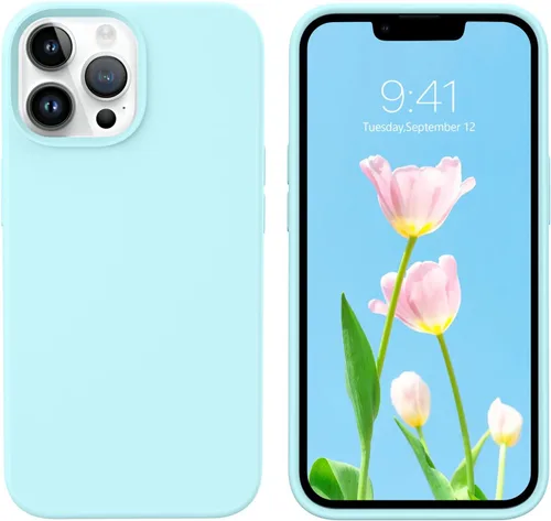Vista 96 de GUAGUA Funda compatible con iPhone 17 Pro Max de 6.9 pulgadas, silicona líquida, goma de gel suave, delgada, forro de microfibra delgada