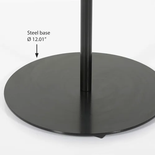 Vista 2 de M&T Displays Tablero de menú telescópico ajustable con pedestal, perfil de aluminio, marco de póster deslizable de doble cara negro, documento