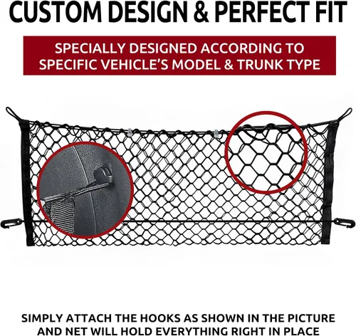 Vista 3 de Trunknets Inc Red de carga para maletero estilo sobre para Hyundai Tucson 2015 2016 2017 2018 2019 2020 2021 nuevo