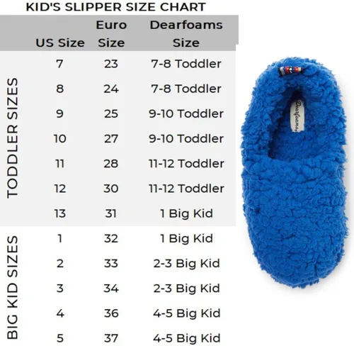 Vista 5 de Dearfoams Unisex-Child Washable Skye Pile Closed Back Slipper