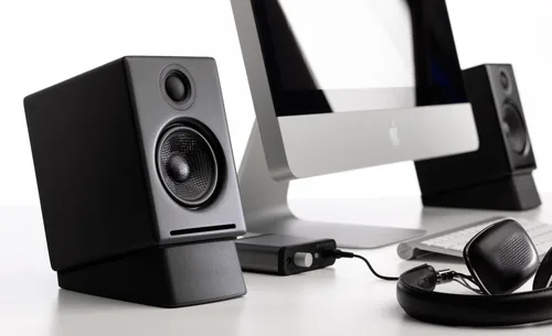 Vista 6 de Altavoces de sobremesa Audioengine A2+ inalámbricos Bluetooth de 24 bits - Altavoces de computadora de 60W para música