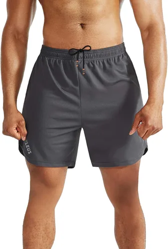 Vista 6 de NELEUS Men's 2 in 1 Running Shorts with Liner,Dry Fit Workout Shorts with Pockets