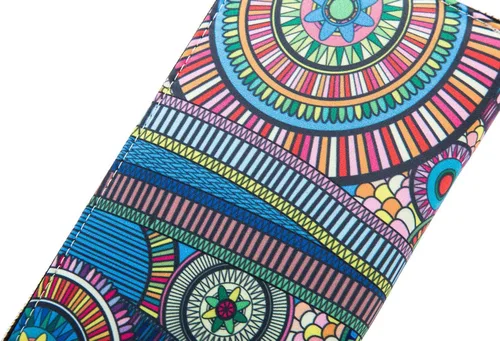 Vista 226 de Cartera de mano para mujer, estilo bohemio, con RFID, elegante, espaciosa con correa para viajes, capacidad para tarjetas, teléfono, dinero