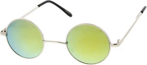 Vista 2 de zeroUV Gafas de sol redondas redondas inspiradas en Lennon de estilo retro vintage