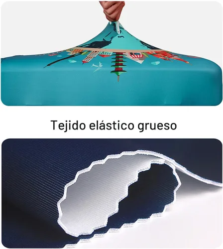 Vista 3 de WUJIAONIAO Funda para Equipaje de Viaje Funda para Maleta Equipaje Protector 18-32 Pulgadas, Moda