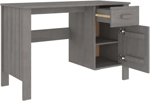Vista 7 de Escritorio de madera para computadora con un cajón y una puerta para oficina en casa, escritorio ejecutivo, escritorio de estudio, escritorio