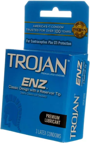 Vista 5 de Trojan 3's Lightblue - Condones lubricados (paquete de 6)