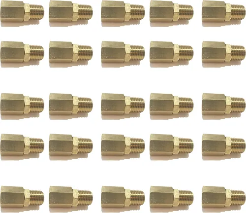 Vista 3 de Adaptador giratorio macho de latón 1/4" NPT combustible/aire/agua/aceite/gas WOG (Cantidad 01)