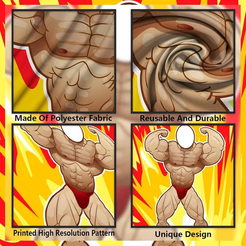 Vista 3 de Pancarta de fotos de fitness, telón de fondo, culturista, juego de simulación, fiesta, gimnasio, ejercicio, deportes, decoración temática muscular