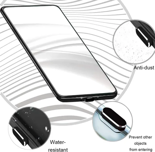 Vista 3 de Tapones antipolvo USB C tipo C para puerto de carga, 4 unidades con 2 protectores de cable en espiral compatibles con iPhone 17/16/15 Plus Pro Max