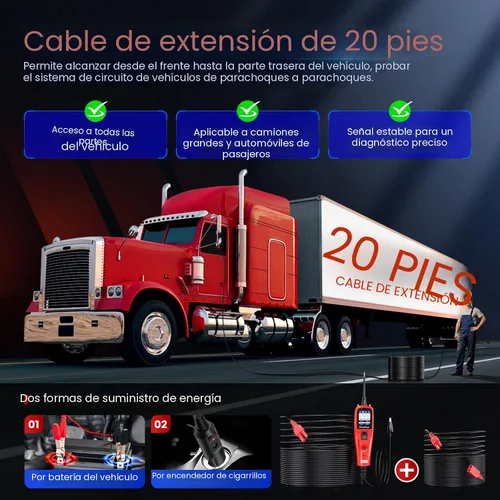 Vista 6 de Autel Probador de circuito automotriz PowerScan, herramienta de sonda