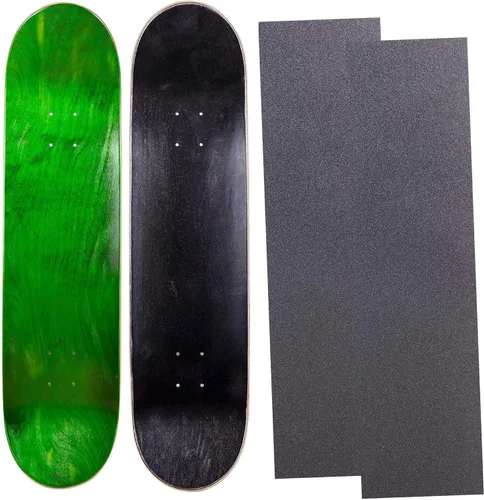 Vista 14 de Cal 7 Tablas de patineta en blanco con agarre, juego de 2 Natural