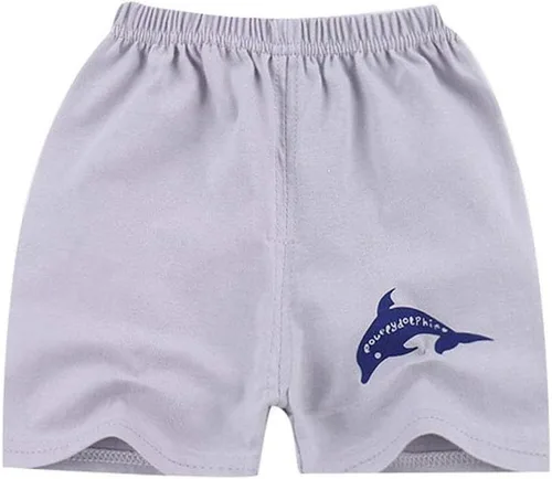 Vista 6 de Pantalones cortos de algodón con cintura elástica para niños pequeños, ropa de verano