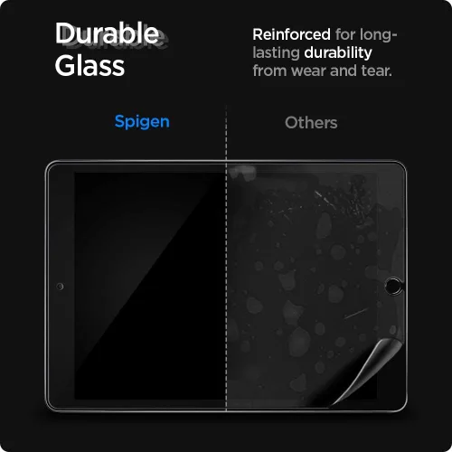 Vista 6 de Spigen Protector de pantalla de vidrio templado [GlasTR Slim] diseñado para iPad de 10.2 pulgadas (9ª (2021) / 8ª (2020) / 7ª (2019)