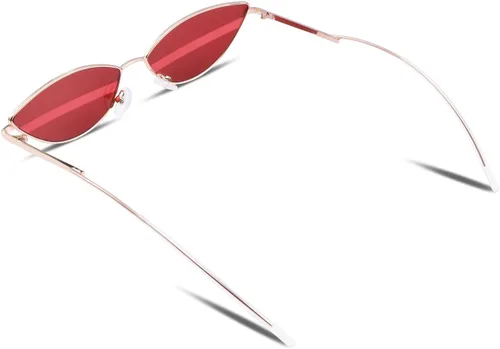 Vista 3 de FEISEDY Gafas de sol de diseñador de moda Retro pequeños pétalos forma arco templo diseño B2298
