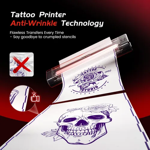 Vista 4 de TATTMUSE Impresoras portátiles inalámbricas para viajes, compatibles con teléfono y almohadilla, impresora compacta portátil Bluetooth pequeña