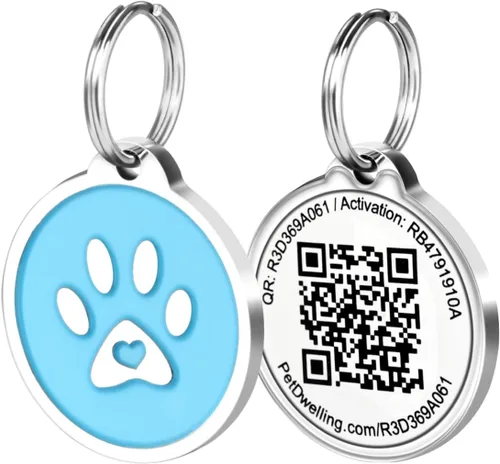 Vista 14 de Etiqueta de identificación para mascotas con código QR de Pet Dwelling – Etiquetas inteligentes para perros y gatos para la seguridad de las pata