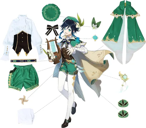 Vista 7 de Disfraz de anime Venti para mujer uniforme de Halloween