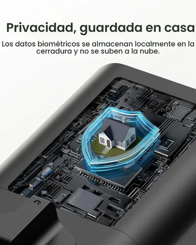 Vista 9 de DESLOC Cerradura inteligente de la vena de palma, cerrojo recargable del Negro mate
