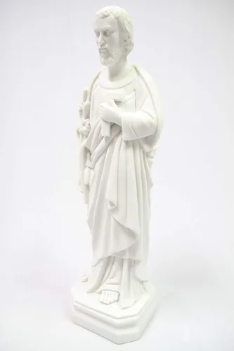 Vista 9 de Estatua religiosa católica de San José de San José, escultura religiosa de 16 pulgadas, colección Vittoria hecha en Italia