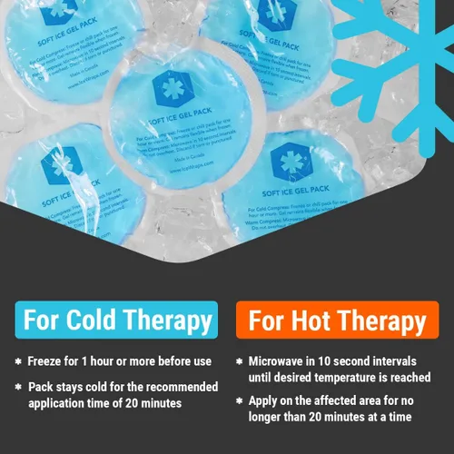 Vista 8 de ICEWRAPS Paquetes de hielo de gel reutilizables de 5 x 7 pulgadas, paquetes de terapia de calor y frío de grado médico de 3 x 5 pulgadas, paquete