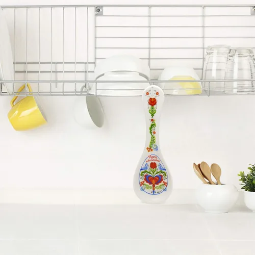 Vista 2 de Cuchara decorativa de cerámica para cocina de E.H.G Birds Artwork "Nana is the Greatest