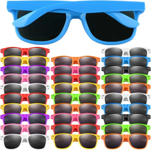 Vista 14 de FEPITO Gafas de sol de fiesta para niños a granel para suministros de fiesta de cumpleaños