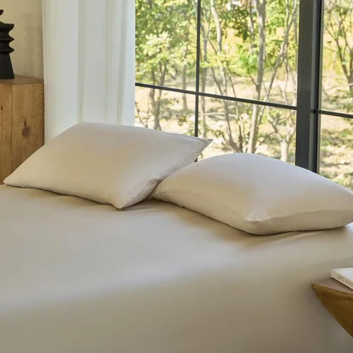 Vista 5 de Juego de fundas de almohada DOZ, 100% viscosa derivada del bambú, cultivada orgánicamente, extremadamente suave, sedosa, transpirable, refrescante