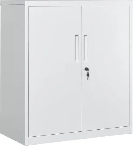 Vista 11 de SONGMICS Gabinete de Garaje, Gabinete de Almacenamiento de Metal con Puertas y Estantes, para Oficina en Casa, Garaje y Cuarto de Servicio, Negro