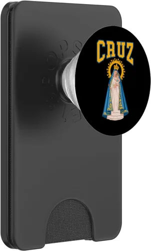 Vista 7 de Virgen de La Caridad del Cobre con apellido Cruz PopSockets Standard PopGrip