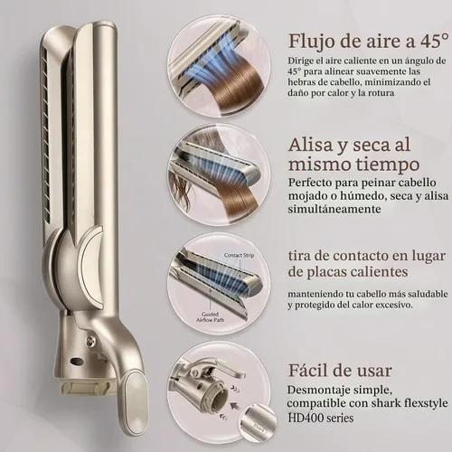 Vista 7 de Accesorio suave de flujo de aire, boquilla suave para cabello sin encrespamiento, cabello saludable sin placas calientes, perfecto para alisar