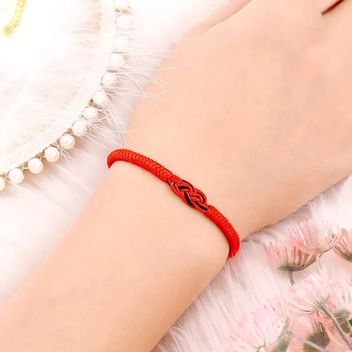 Vista 49 de Pulseras tibetanas hechas a mano con cuerda roja para él y ella, pulsera de la amistad, pulsera de la amistad, hilo negro y rojo para protección