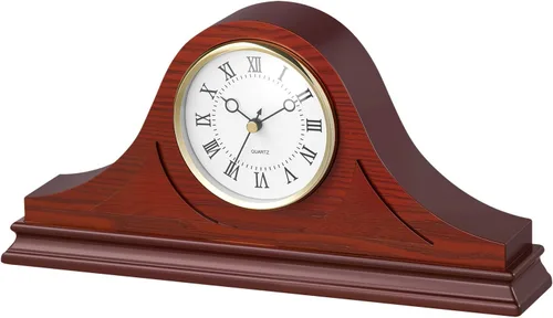 Vista 9 de VEVOR Reloj de abuelo de madera para repisa, reloj de mesa vintage de 6.4 pulgadas con movimiento de cuarzo incorporado, reloj de repisa silencioso