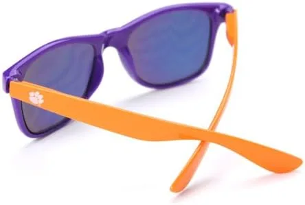 Vista 2 de Society43 NCAA Clemson Tigers Clem-3 Front Purple Lenses - Lentes de sol, talla única, naranja