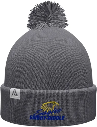 Vista 80 de NCAA Prime - Gorro de punto de invierno con pompón plegable