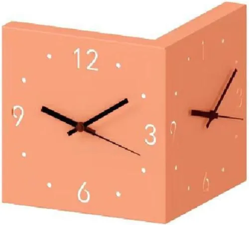 Vista 12 de KYOFIS Reloj de pared Corne de doble cara, reloj de pared de esquina luminoso con sensor con escala numeral, funciona con pilas, reloj de pared Azul