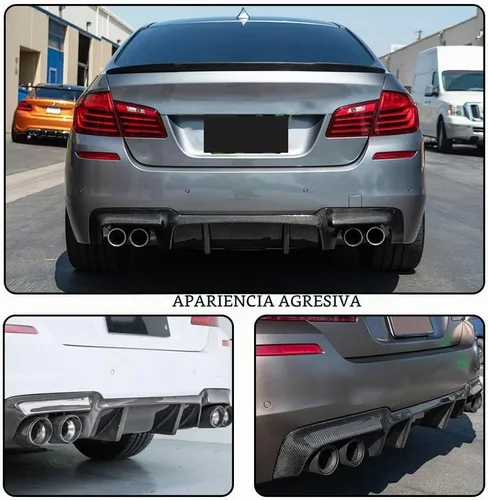 Vista 3 de Difusor trasero de fibra de carbono real para BMW Serie 5 F10 M-Sport 2012