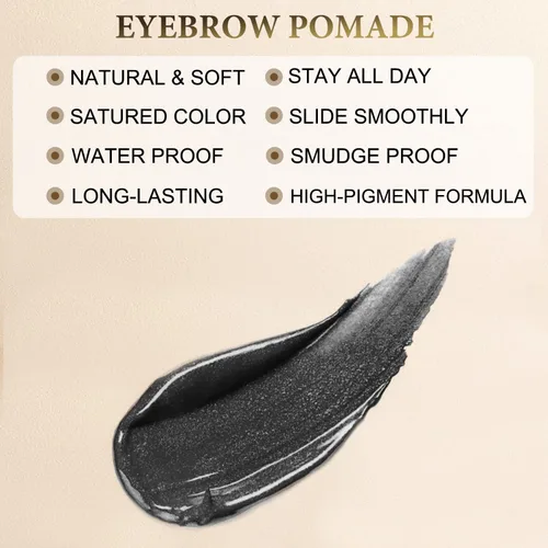 Vista 4 de LAVONE Kit de lápiz de sello para cejas, kit de maquillaje triple con lápiz de ceja impermeable, delineador, pomada de cejas y cepillo de cejas