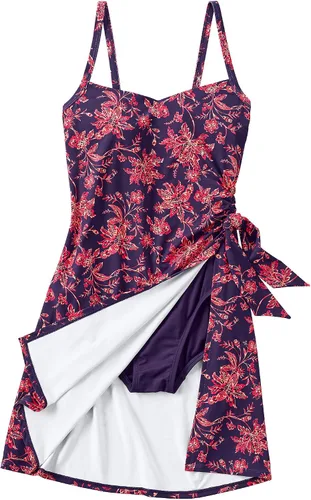 Vista 5 de Lands' End Vestido de natación largo resistente al cloro para mujer, con tirantes ajustables