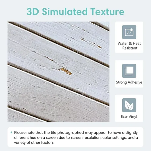 Vista 4 de Commomy 10 Piezas Paneles de Pared 3D de Madera Sintética para Despegar y Pegar -11.8"x11.8" Paneles de Madera Sintética 3D de PVC Ultraligeros