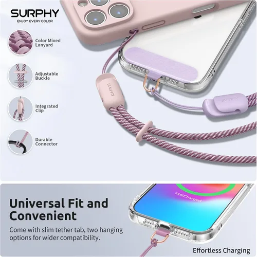 Vista 2 de SURPHY Paquete de 3 correas de muñeca para teléfono con lengüeta de sujeción para teléfono celular, correa para teléfono celular, correa para A