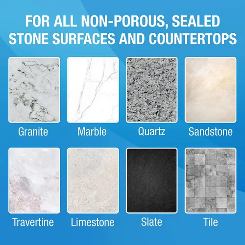 Vista 5 de MiracleWipes Para granito y piedra, limpiar, proteger, piedra pulida, mármol, cuarzo, pizarra, azulejos, superficies laminadas en cocina y baño, 30
