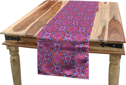 Vista 40 de Lunarable Camino de mesa tropical y manteles individuales, acuarela tucán loro flamenco piñas y flores silvestres sobre rombo, juego para decoración