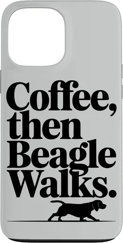 Vista 24 de Funny Beagle Walks Dad Beagle Mom Parent Beagle Coffee Case for iPhone XR