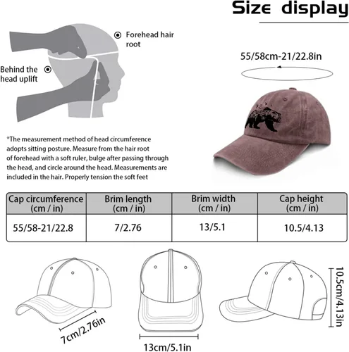 Vista 3 de devor Caps Bear Dad Hats for Women Funny Dad Hats Adjustable